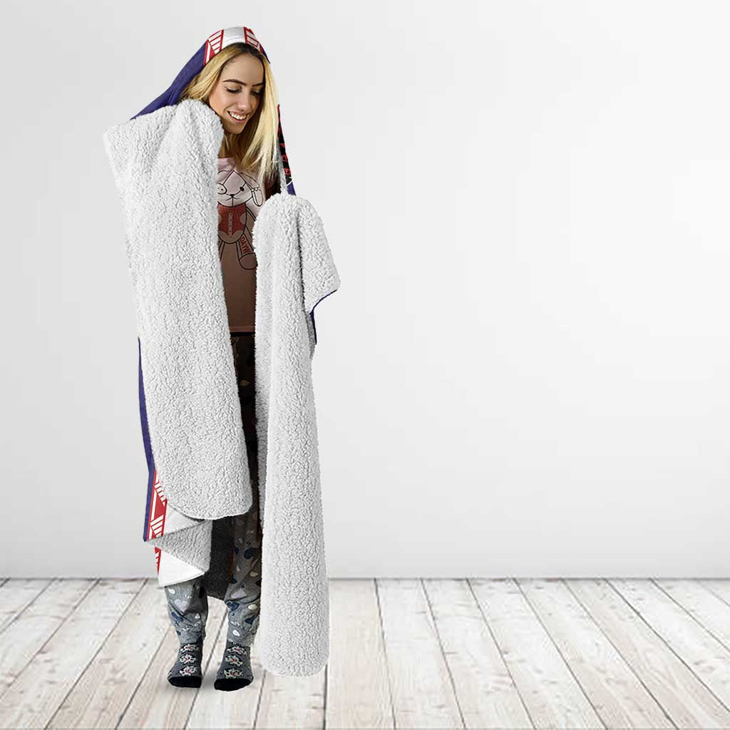 American Samoa Flag Day Hooded Blanket Flag Style
