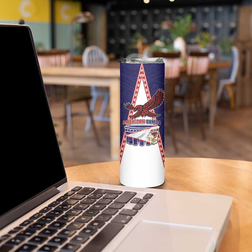 Personalised American Samoa Flag Day Skinny Tumbler Flag Style