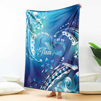 Polynesia Autism Awareness Blanket Be In Awe Of My 'Tism LT05 - Polynesian Pride