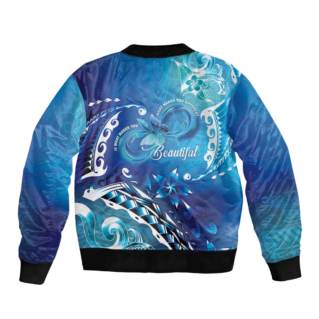 Polynesia Autism Awareness Bomber Jacket Be In Awe Of My 'Tism
