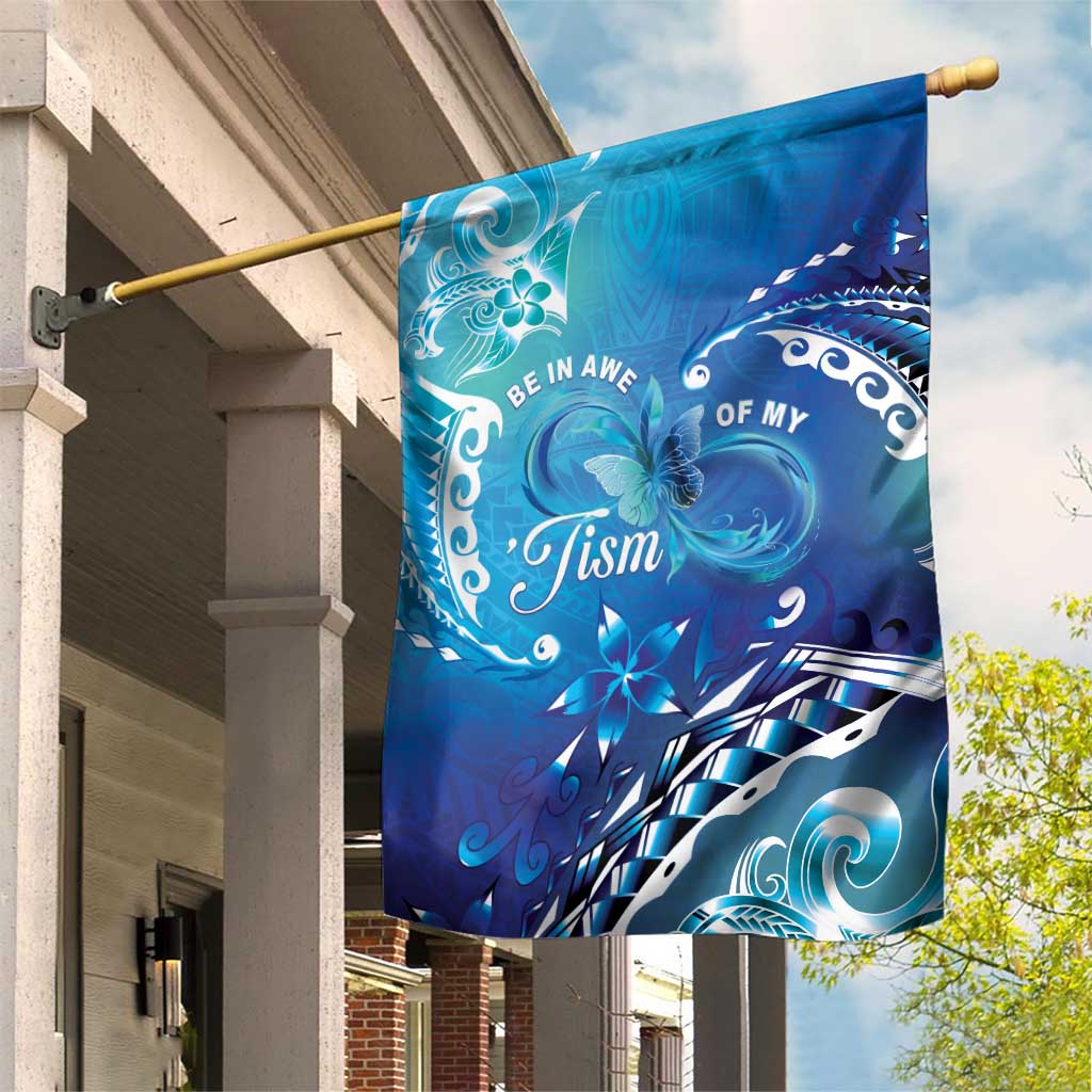 Polynesia Autism Awareness Garden Flag Be In Awe Of My 'Tism