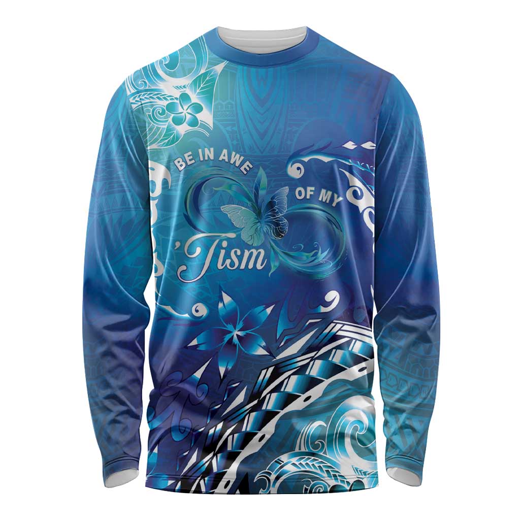 Polynesia Autism Awareness Long Sleeve Shirt Be In Awe Of My 'Tism