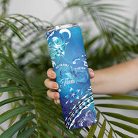 Polynesia Autism Awareness Skinny Tumbler Be In Awe Of My 'Tism