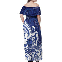 Guam Chief Kepuha Family Matching Off Shoulder Maxi Dress and Hawaiian Shirt Chamorro Pride LT05 - Polynesian Pride