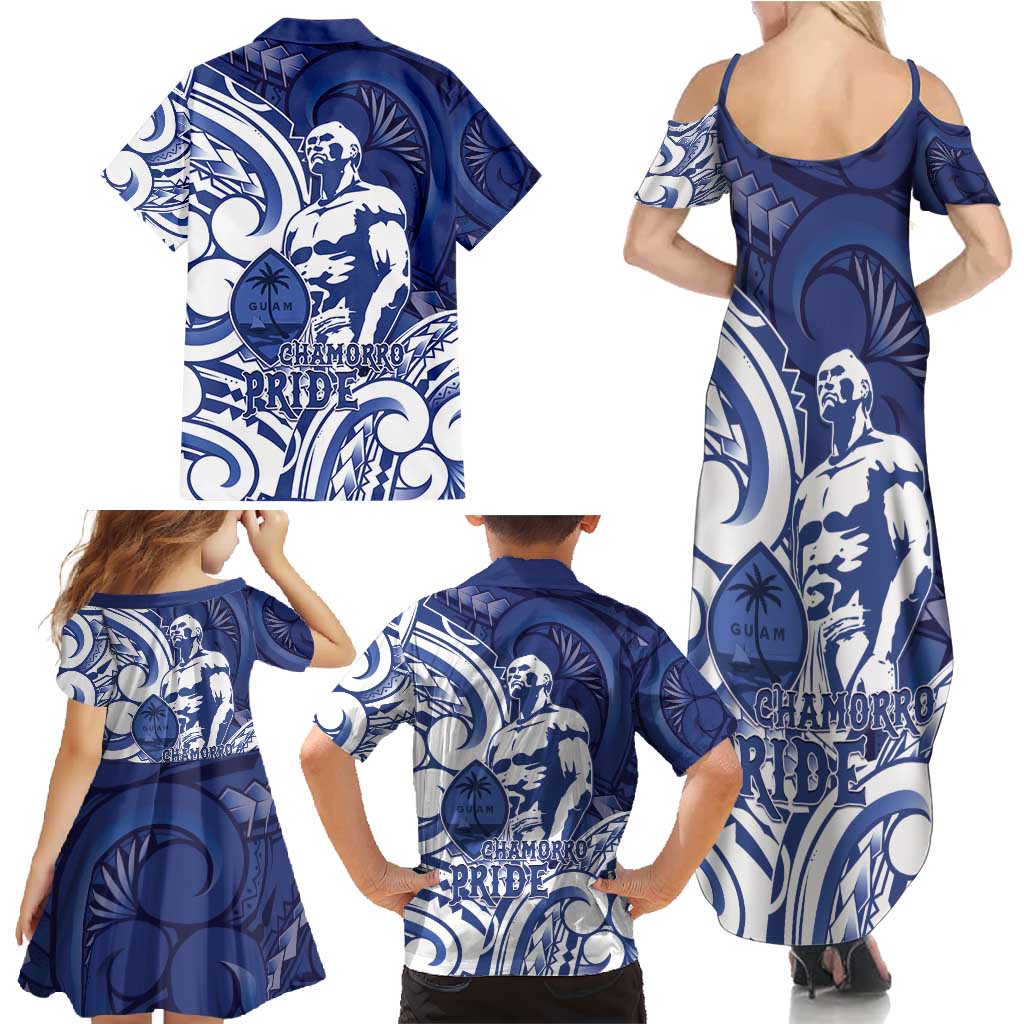 Guam Chief Kepuha Family Matching Summer Maxi Dress and Hawaiian Shirt Chamorro Pride LT05 - Polynesian Pride