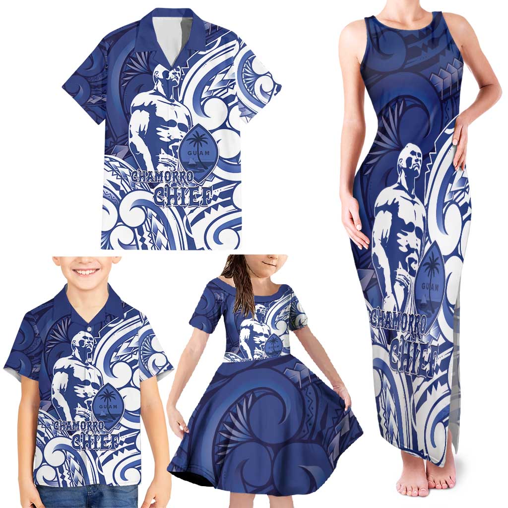 Guam Chief Kepuha Family Matching Tank Maxi Dress and Hawaiian Shirt Chamorro Pride LT05 - Polynesian Pride