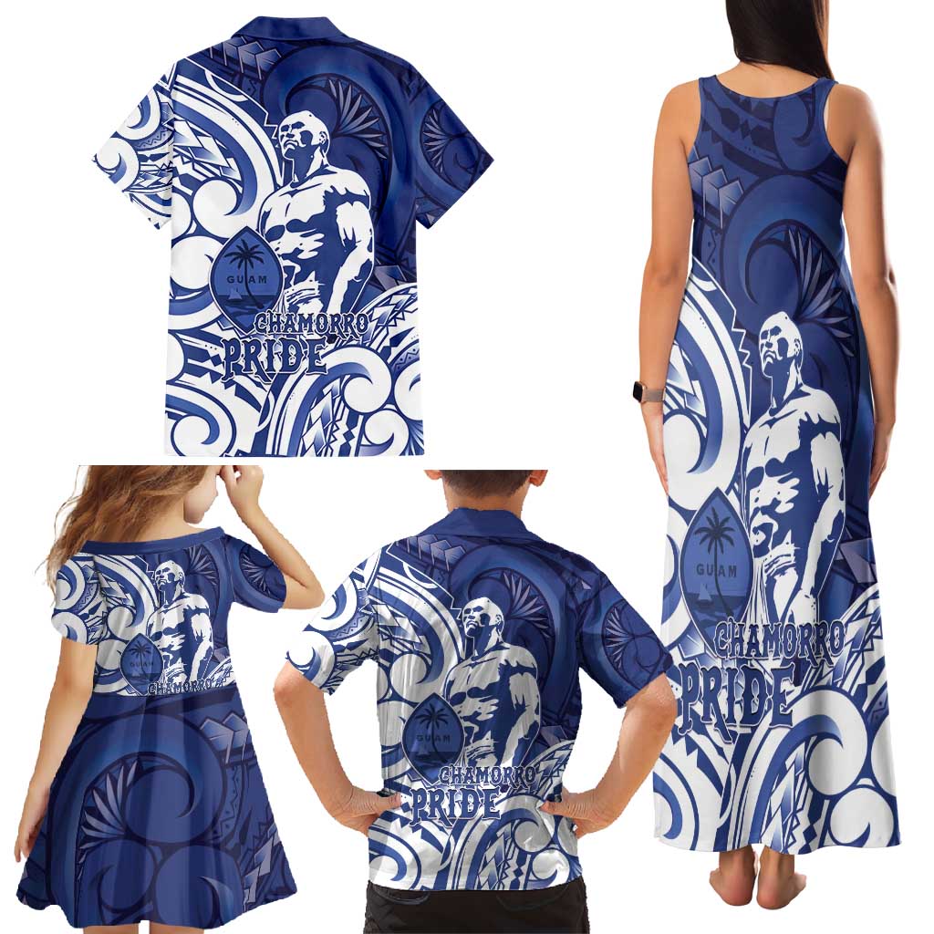 Guam Chief Kepuha Family Matching Tank Maxi Dress and Hawaiian Shirt Chamorro Pride LT05 - Polynesian Pride