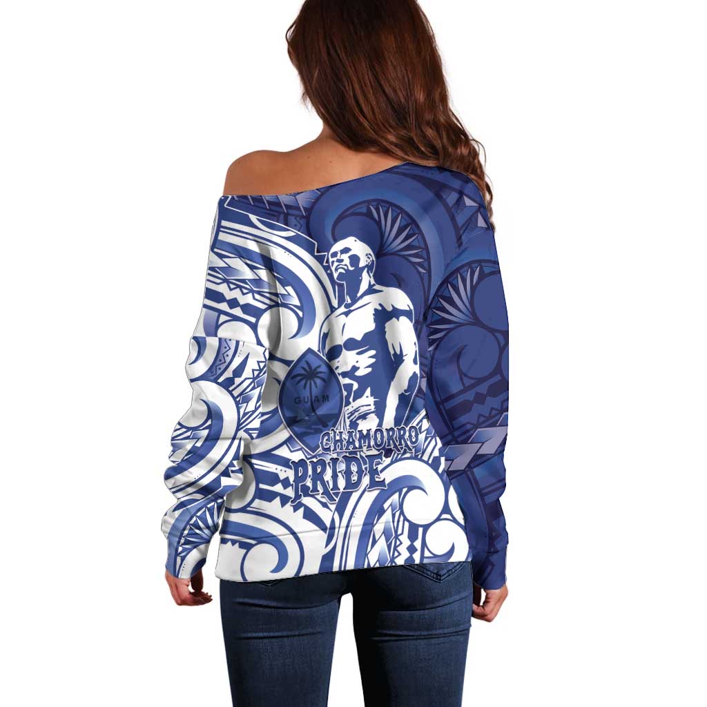 Guam Chief Kepuha Off Shoulder Sweater Chamorro Pride