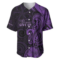 Personalised Lupus Warrior Baseball Jersey Never Give Up Polynesian Style