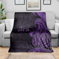 Lupus Warrior Blanket Never Give Up Polynesian Style
