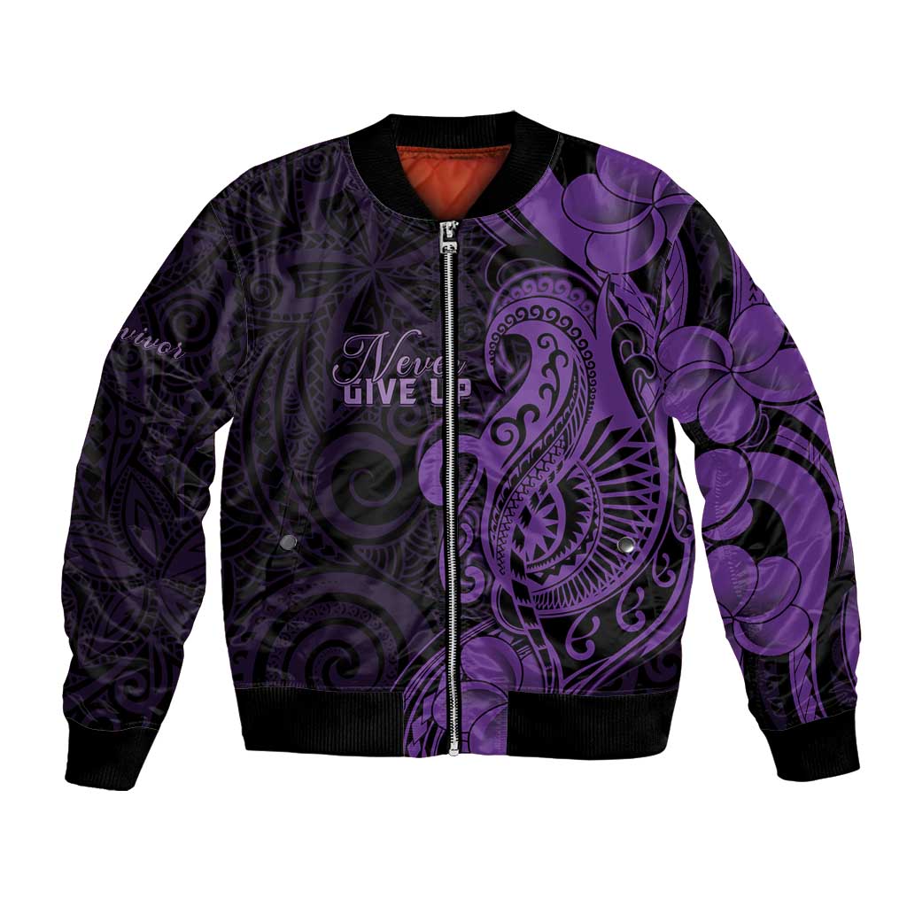 Personalised Lupus Warrior Bomber Jacket Never Give Up Polynesian Style