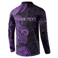 Personalised Lupus Warrior Button Sweatshirt Never Give Up Polynesian Style