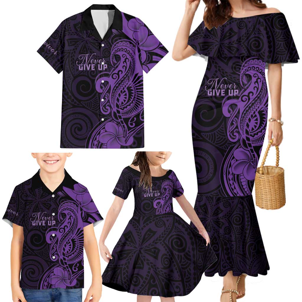 Personalised Lupus Warrior Family Matching Mermaid Dress and Hawaiian Shirt Never Give Up Polynesian Style LT05 - Polynesian Pride