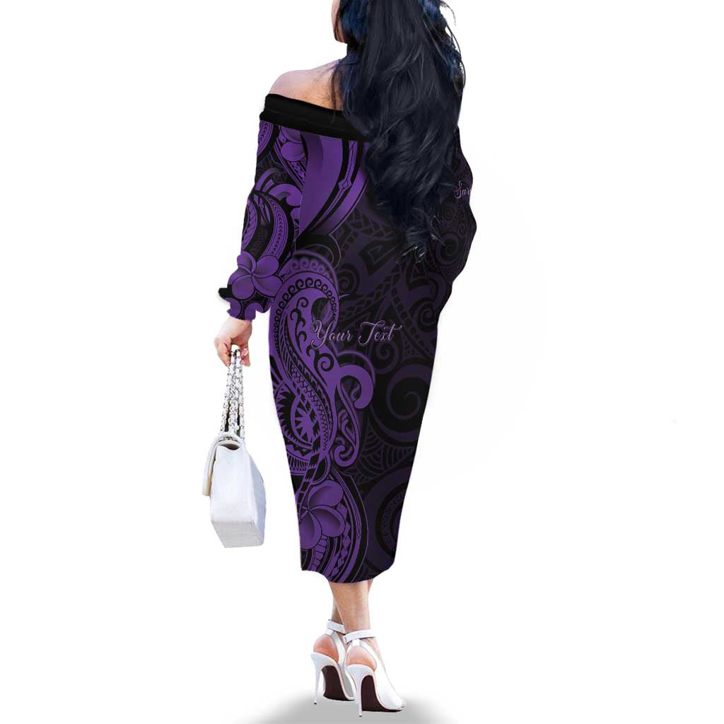 Personalised Lupus Warrior Family Matching Off The Shoulder Long Sleeve Dress and Hawaiian Shirt Never Give Up Polynesian Style LT05 - Polynesian Pride