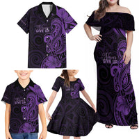 Personalised Lupus Warrior Family Matching Off Shoulder Maxi Dress and Hawaiian Shirt Never Give Up Polynesian Style LT05 - Polynesian Pride
