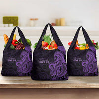 Lupus Warrior Grocery Bag Never Give Up Polynesian Style