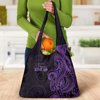 Lupus Warrior Grocery Bag Never Give Up Polynesian Style