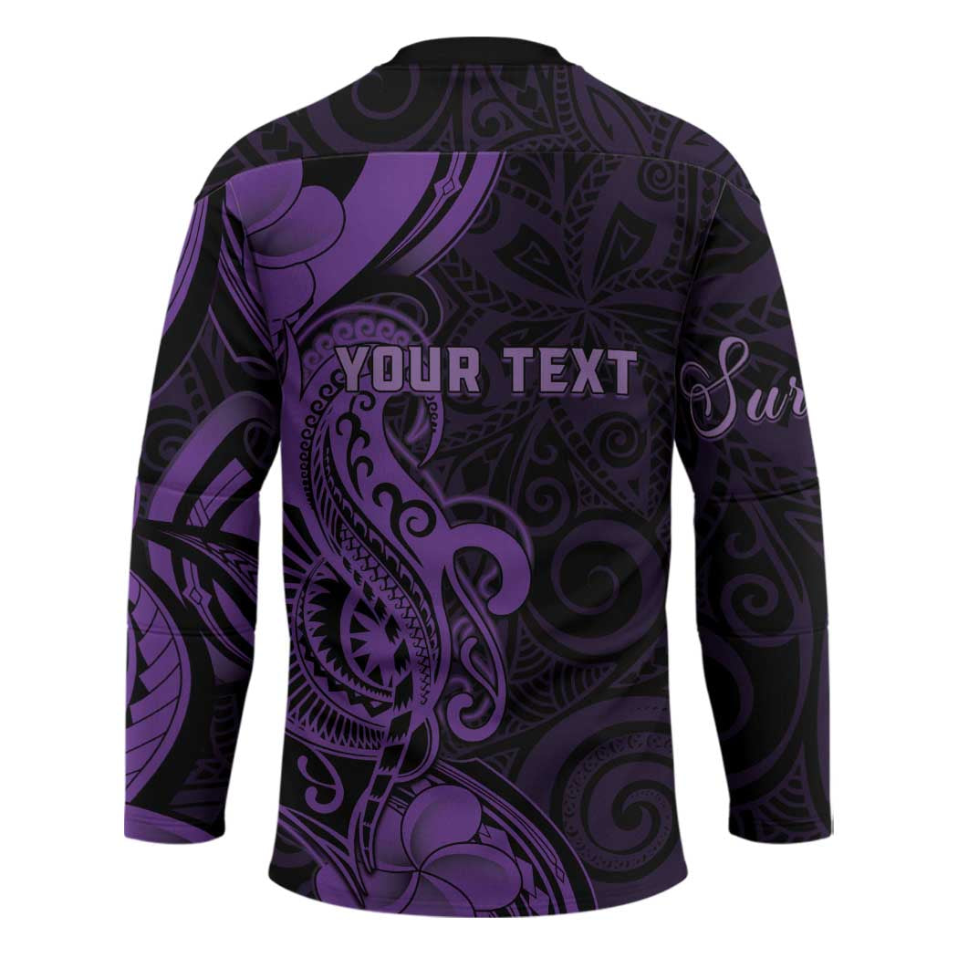 Personalised Lupus Warrior Hockey Jersey Never Give Up Polynesian Style