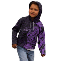 Personalised Lupus Warrior Kid Hoodie Never Give Up Polynesian Style