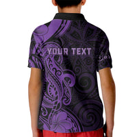 Personalised Lupus Warrior Kid Polo Shirt Never Give Up Polynesian Style