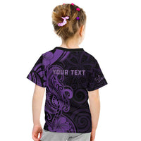 Personalised Lupus Warrior Kid T Shirt Never Give Up Polynesian Style