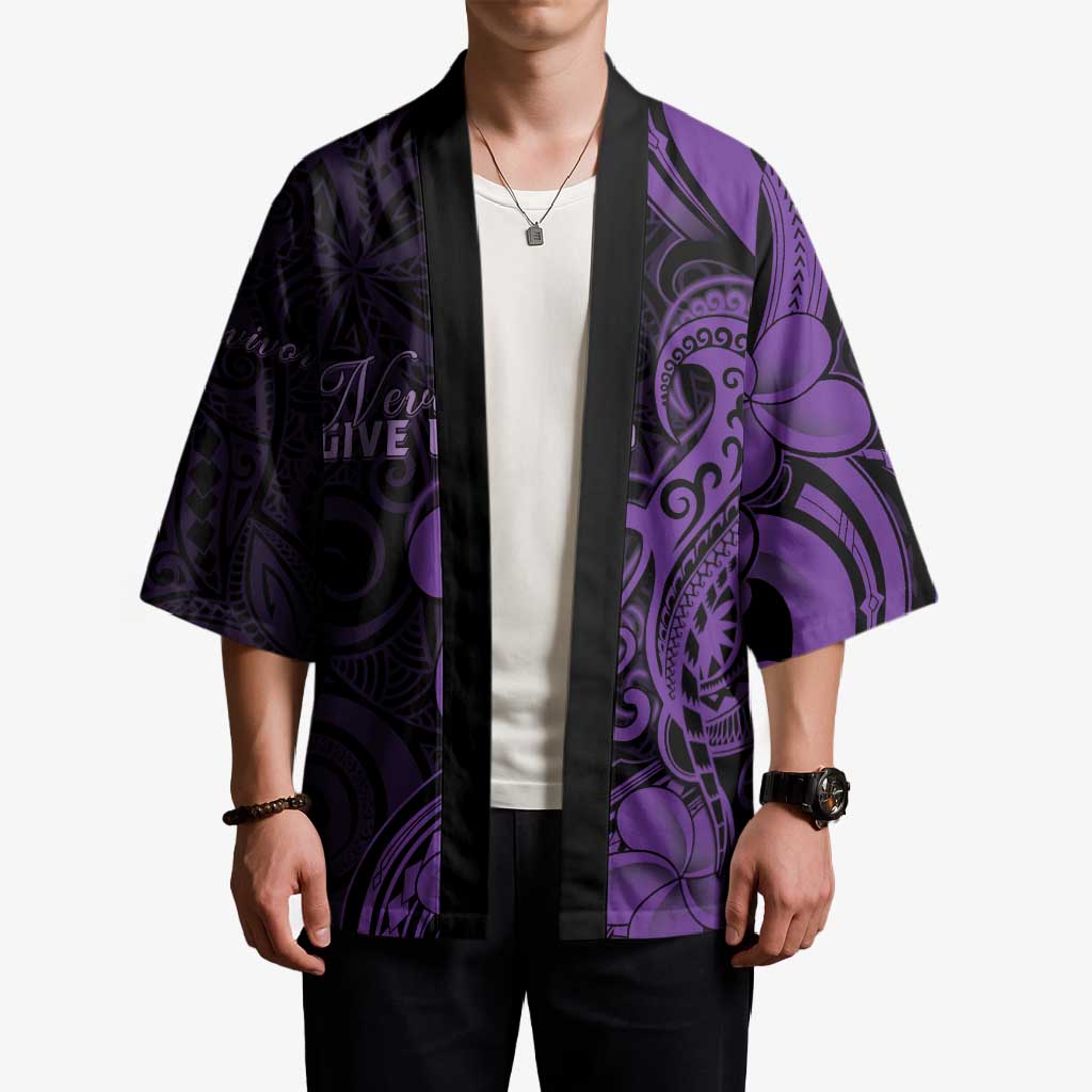 Personalised Lupus Warrior Kimono Never Give Up Polynesian Style
