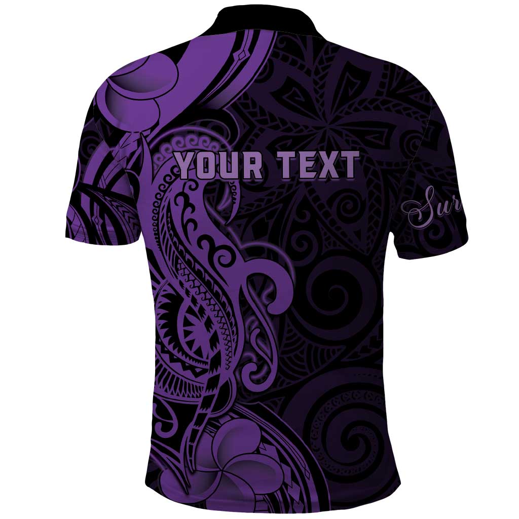 Personalised Lupus Warrior Polo Shirt Never Give Up Polynesian Style