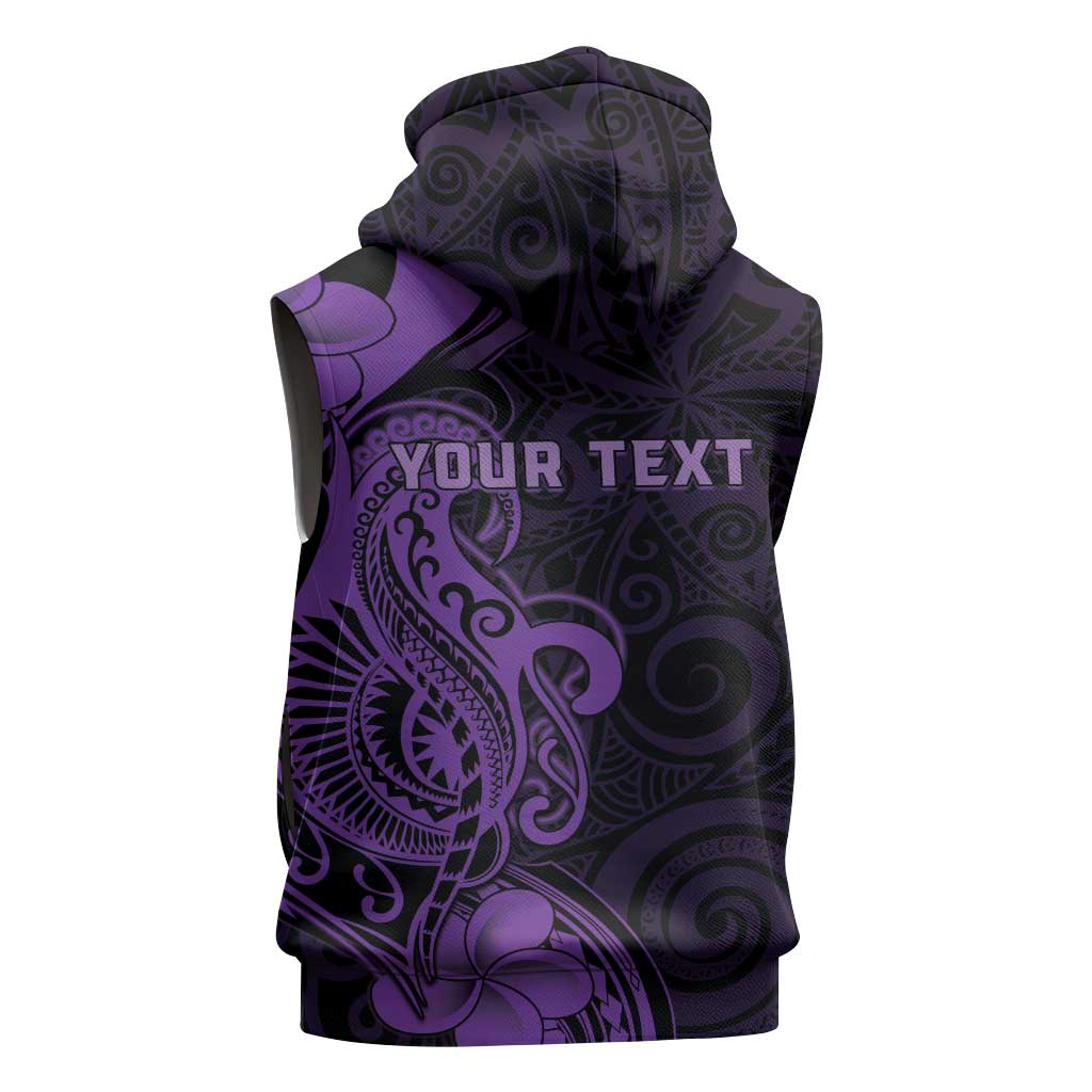 Personalised Lupus Warrior Sleeveless Hoodie Never Give Up Polynesian Style LT05 - Polynesian Pride