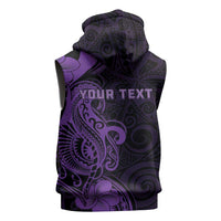 Personalised Lupus Warrior Sleeveless Hoodie Never Give Up Polynesian Style LT05 - Polynesian Pride