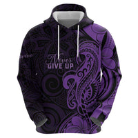 Personalised Lupus Warrior Zip Hoodie Never Give Up Polynesian Style