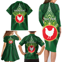 Personalized American Samoa Manu'a Cession Day Family Matching Long Sleeve Bodycon Dress and Hawaiian Shirt With Polynesian Pattern LT05 - Polynesian Pride