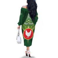 Personalized American Samoa Manu'a Cession Day Family Matching Off The Shoulder Long Sleeve Dress and Hawaiian Shirt With Polynesian Pattern LT05 - Polynesian Pride