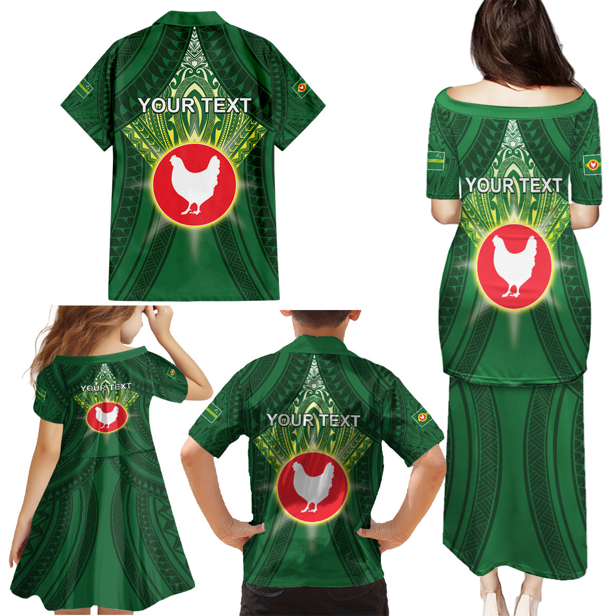 Personalized American Samoa Manu'a Cession Day Family Matching Puletasi and Hawaiian Shirt With Polynesian Pattern