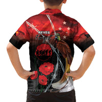 Papua New Guinea Remembrance Day Family Matching Tank Maxi Dress and Hawaiian Shirt Lest We Forget LT05 - Polynesian Pride