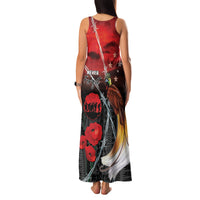 Papua New Guinea Remembrance Day Family Matching Tank Maxi Dress and Hawaiian Shirt Lest We Forget LT05 - Polynesian Pride