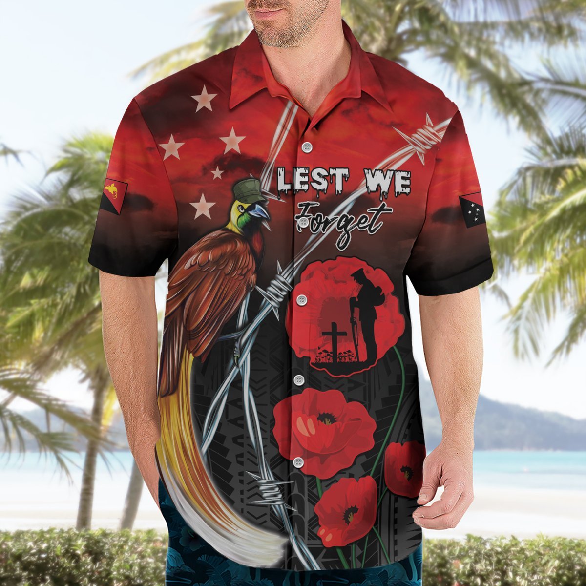 Papua New Guinea Remembrance Day Hawaiian Shirt Lest We Forget LT05 - Polynesian Pride