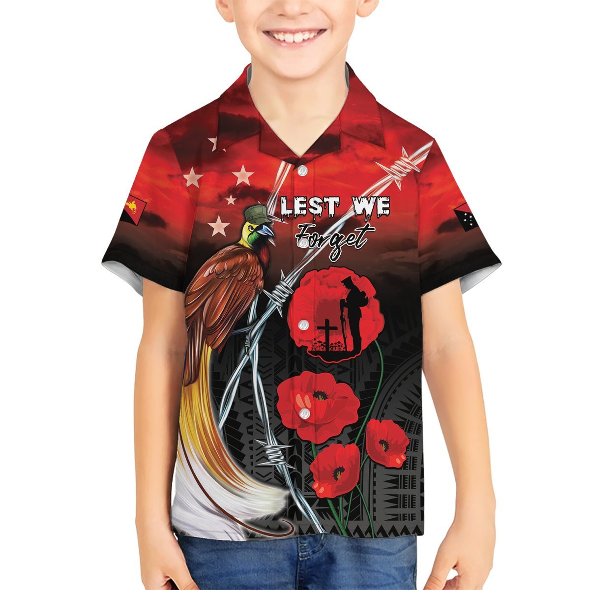Papua New Guinea Remembrance Day Hawaiian Shirt Lest We Forget LT05 - Polynesian Pride