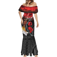 Papua New Guinea Remembrance Day Mermaid Dress Lest We Forget LT05 - Polynesian Pride