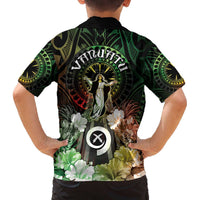 Vanuatu Happy Assumption Day Family Matching Off The Shoulder Long Sleeve Dress and Hawaiian Shirt LT05 - Polynesian Pride