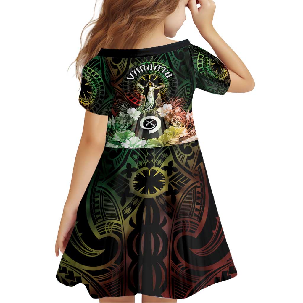 Vanuatu Happy Assumption Day Family Matching Summer Maxi Dress and Hawaiian Shirt LT05 - Polynesian Pride