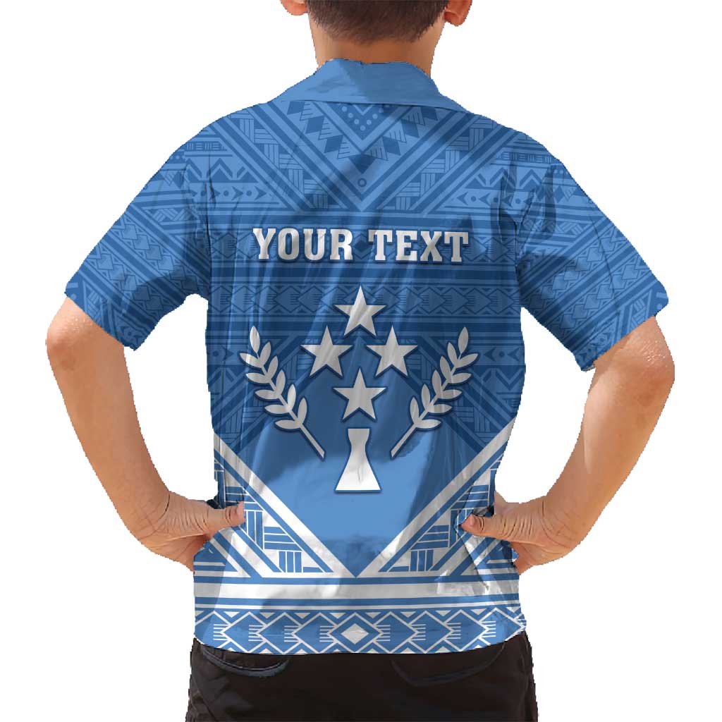 Personalised Kosrae State Gospel Day Family Matching Long Sleeve Bodycon Dress and Hawaiian Shirt Simple Style LT05 - Polynesian Pride