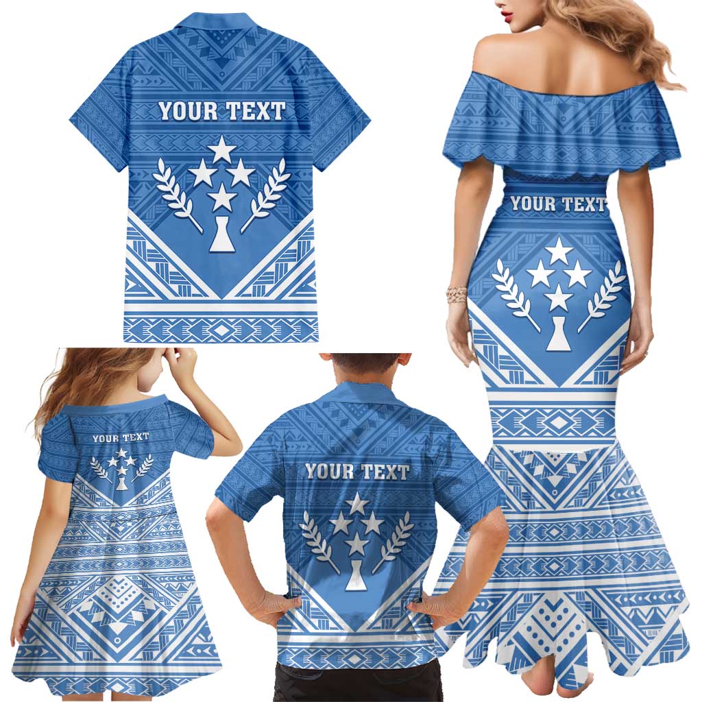 Personalised Kosrae State Gospel Day Family Matching Mermaid Dress and Hawaiian Shirt Simple Style LT05 - Polynesian Pride