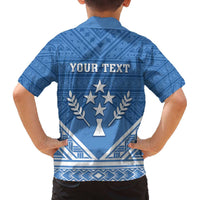 Personalised Kosrae State Gospel Day Family Matching Off The Shoulder Long Sleeve Dress and Hawaiian Shirt Simple Style LT05 - Polynesian Pride