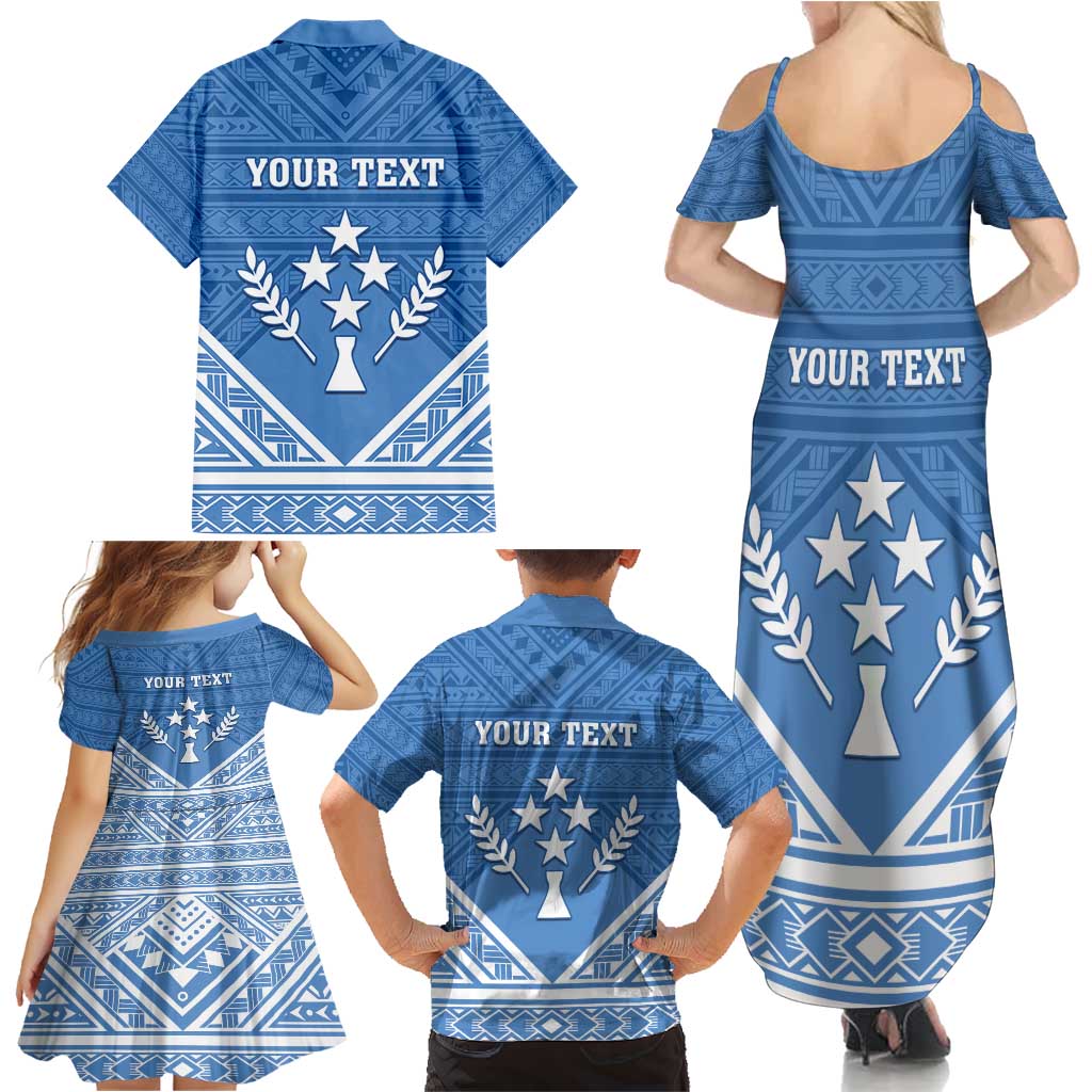 Personalised Kosrae State Gospel Day Family Matching Summer Maxi Dress and Hawaiian Shirt Simple Style LT05 - Polynesian Pride