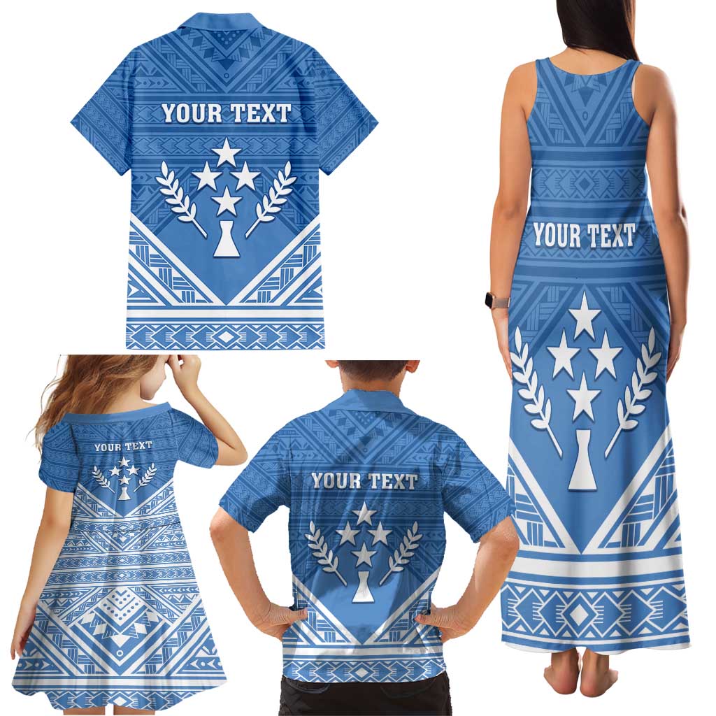 Personalised Kosrae State Gospel Day Family Matching Tank Maxi Dress and Hawaiian Shirt Simple Style LT05 - Polynesian Pride