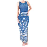 Personalised Kosrae State Gospel Day Tank Maxi Dress Simple Style LT05 Women Blue - Polynesian Pride