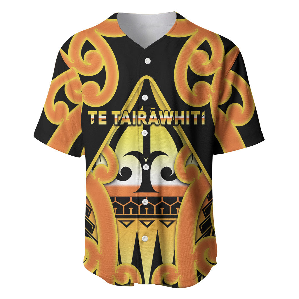 Personalised New Zealand Te Tairawhiti Baseball Jersey Maori Koru Pattern LT05 Orange - Polynesian Pride