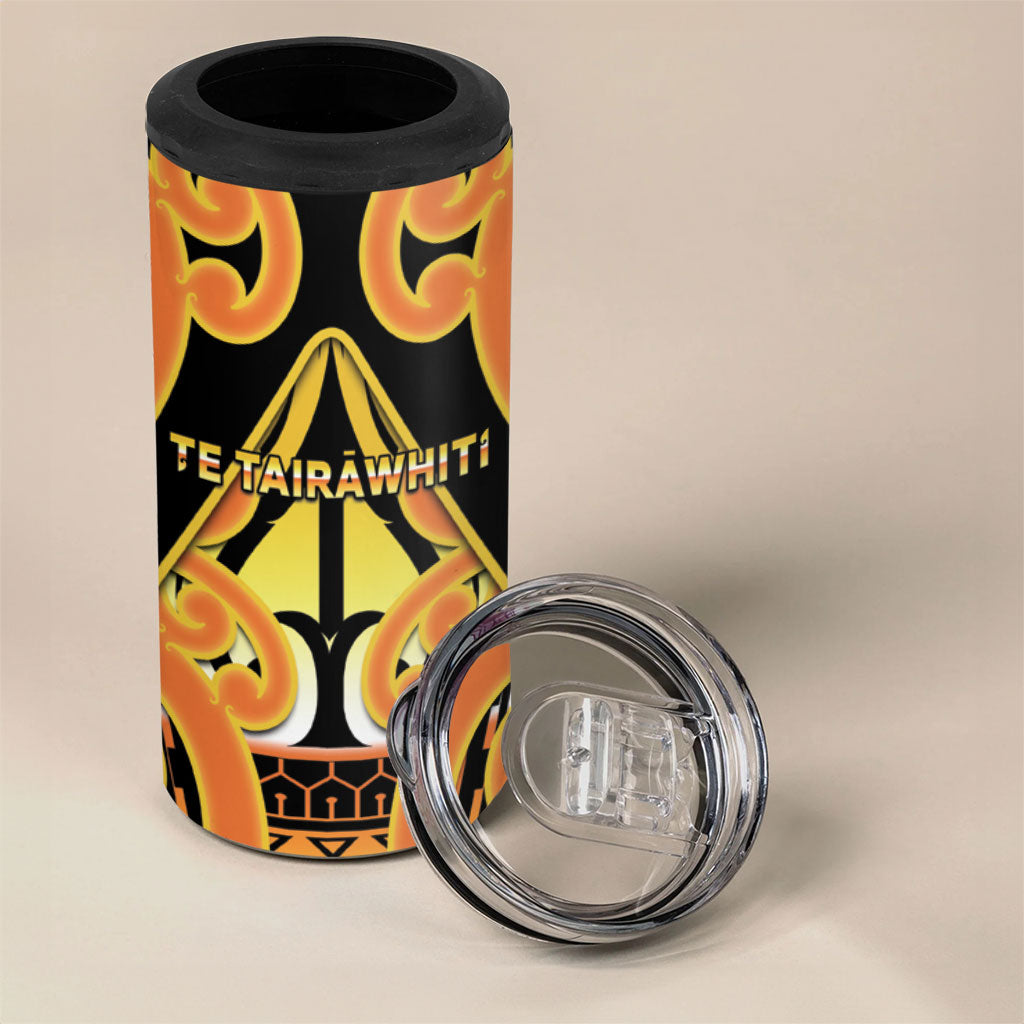 Personalised New Zealand Te Tairawhiti 4 in 1 Can Cooler Tumbler Maori Koru Pattern LT05 - Polynesian Pride