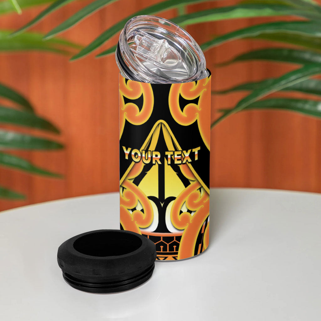 Personalised New Zealand Te Tairawhiti 4 in 1 Can Cooler Tumbler Maori Koru Pattern LT05 - Polynesian Pride