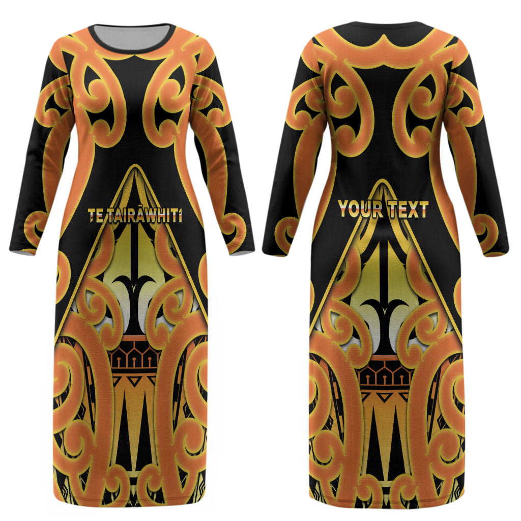 Personalised New Zealand Te Tairawhiti Couples Matching Long Sleeve Bodycon Dress and Long Sleeve Button Shirt Maori Koru Pattern LT05 - Polynesian Pride